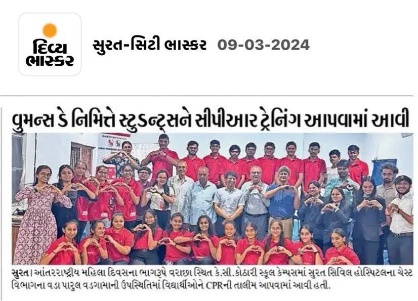 CPR training session organized for students on Women’s Day.