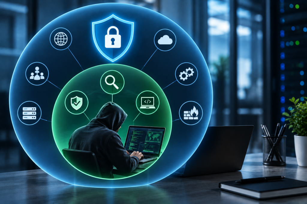 Comparison of ethical hacking and broader cyber security operations